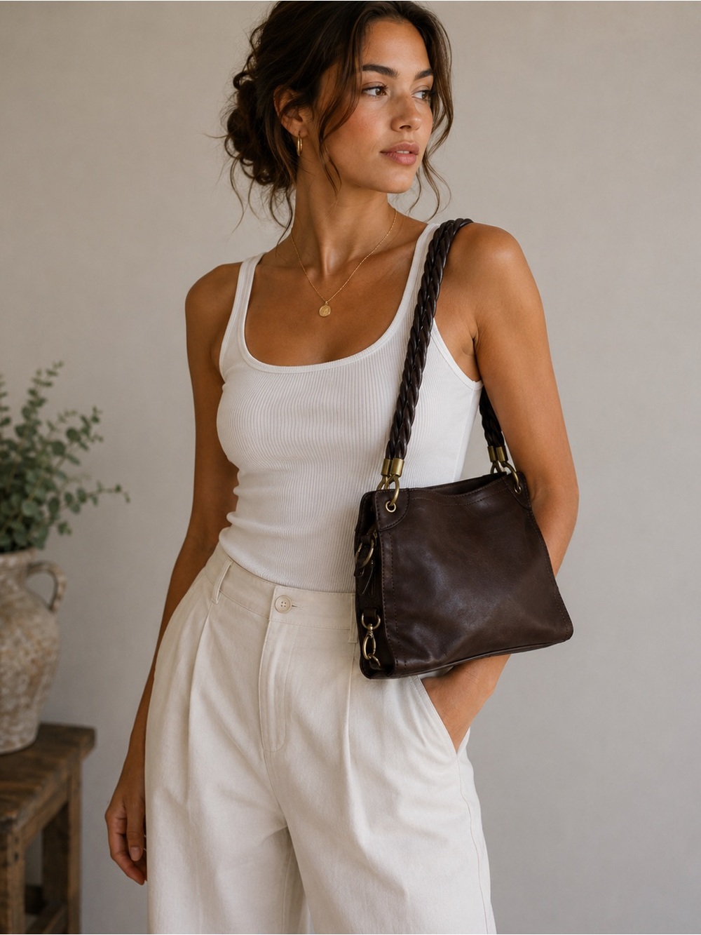 Kim Rodger’s faux leather bag